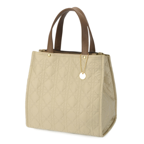 ラルジュ キルト風加工 スクエアトートバッグ