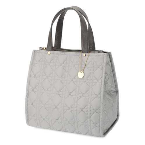 ラルジュ キルト風加工 スクエアトートバッグ