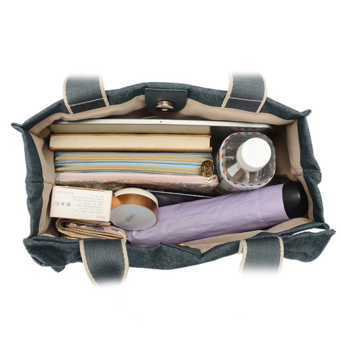 ラルジュ ロゴテープハンドル フリルトートバッグ