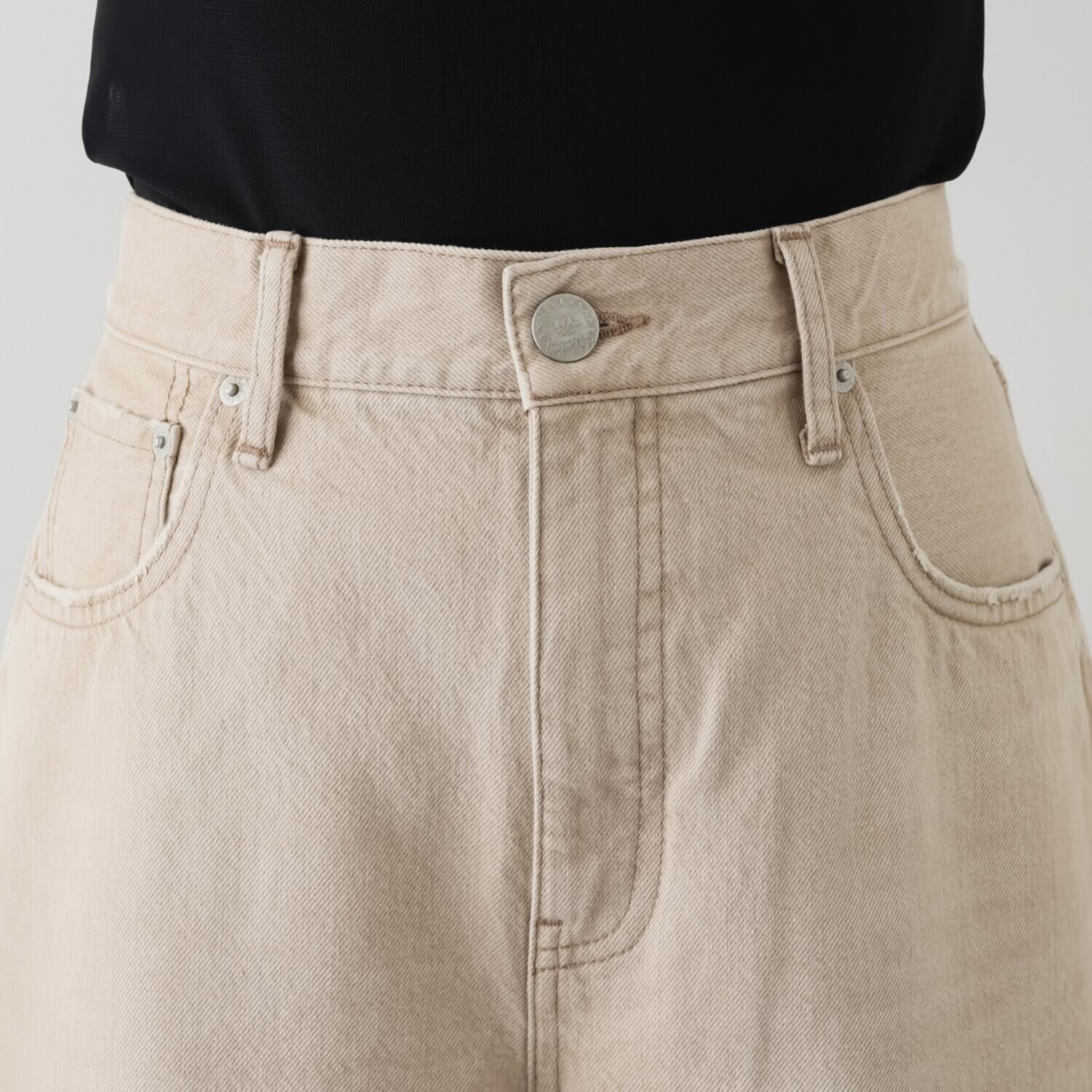 シュガーデプト プレミアムシリーズ コットン１００％ カラーデニム カーブパンツ