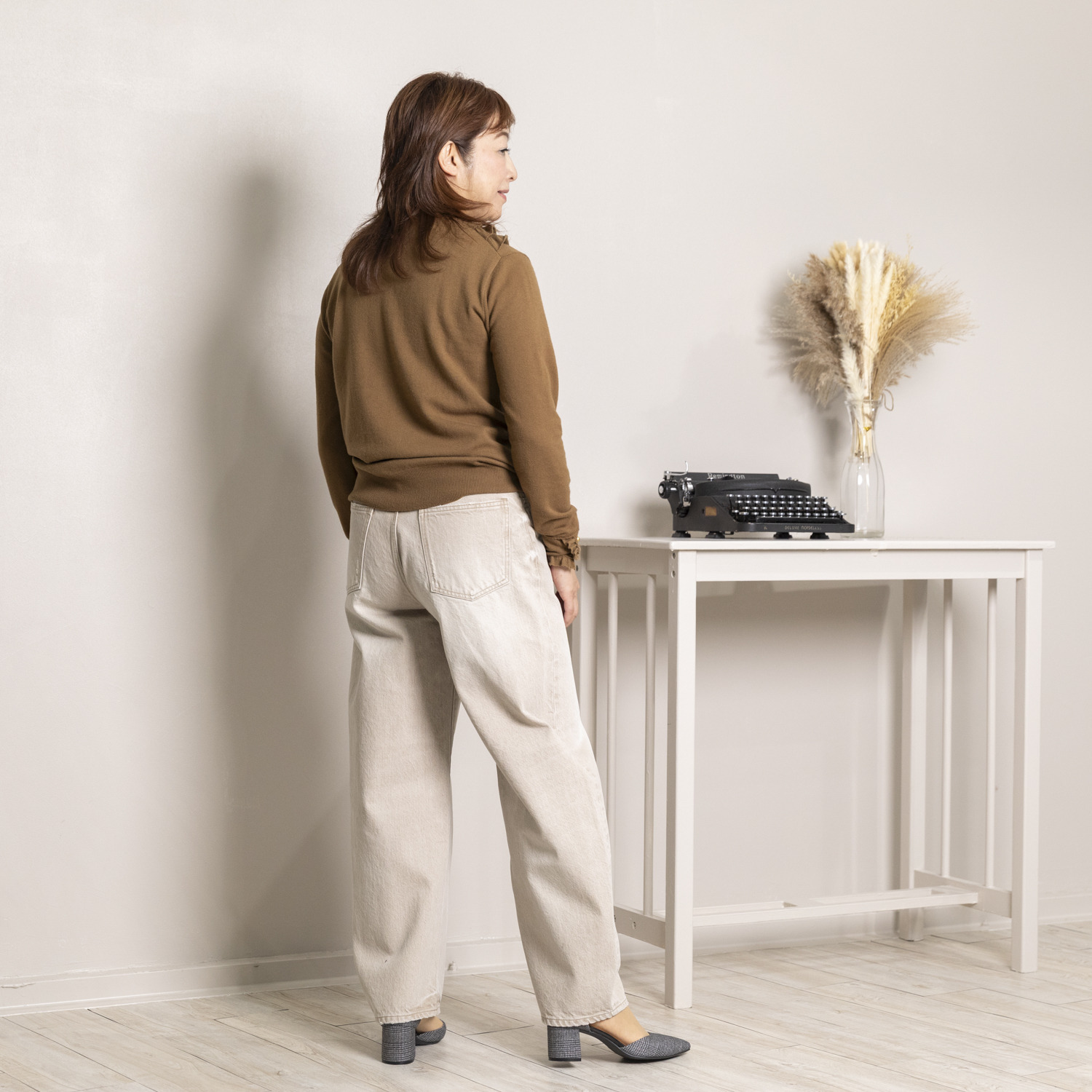 シュガーデプト プレミアムシリーズ コットン１００％ カラーデニム カーブパンツ