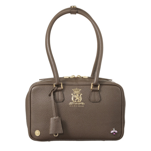 【１１月３日まで】エーディーエムジェイ　牛革シュリンク型押し　ＴＨＥ　ＢＥＥ　ショルダーボストンバッグ