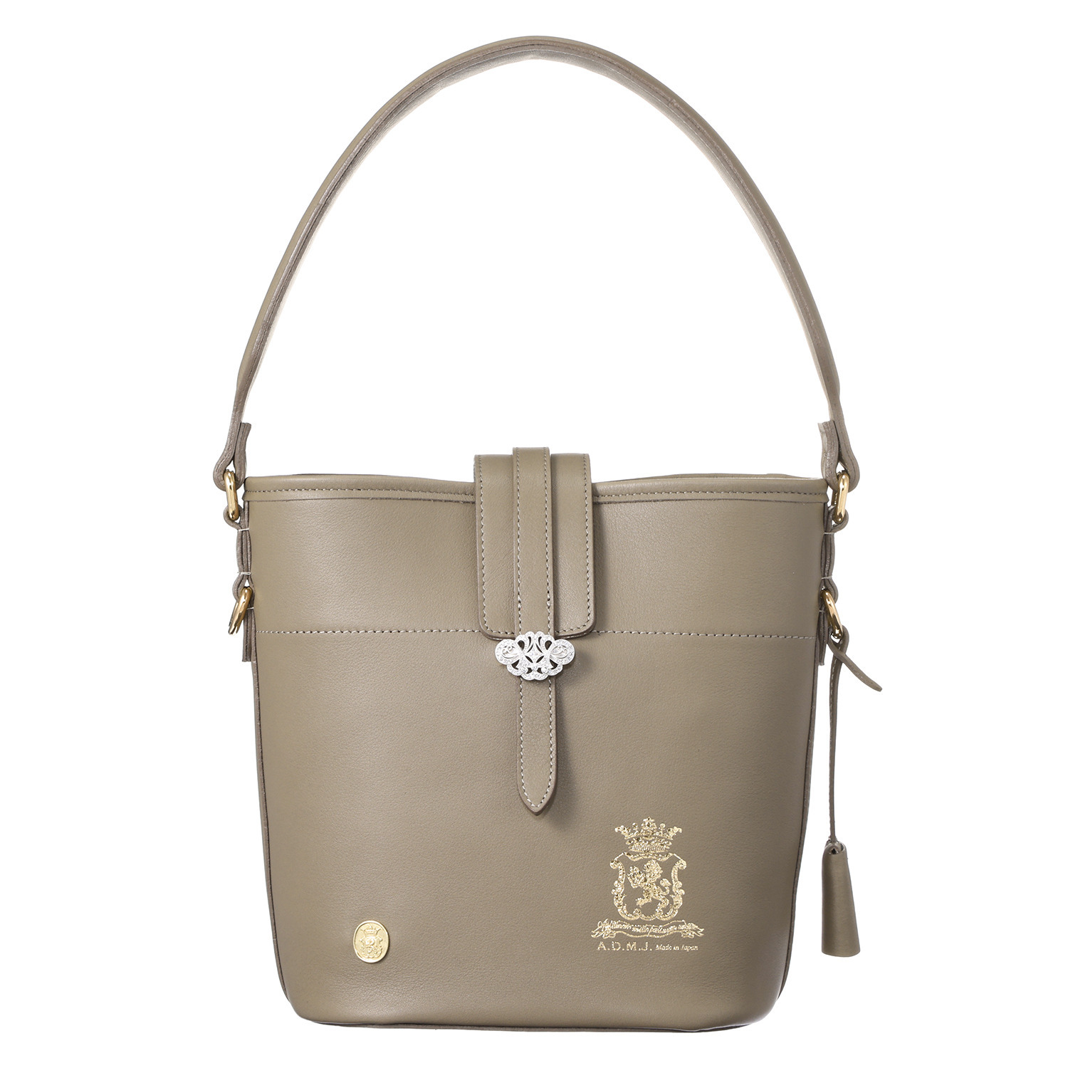 エーディーエムジェイ スパニッシュレザー アールデコ バケットバッグ