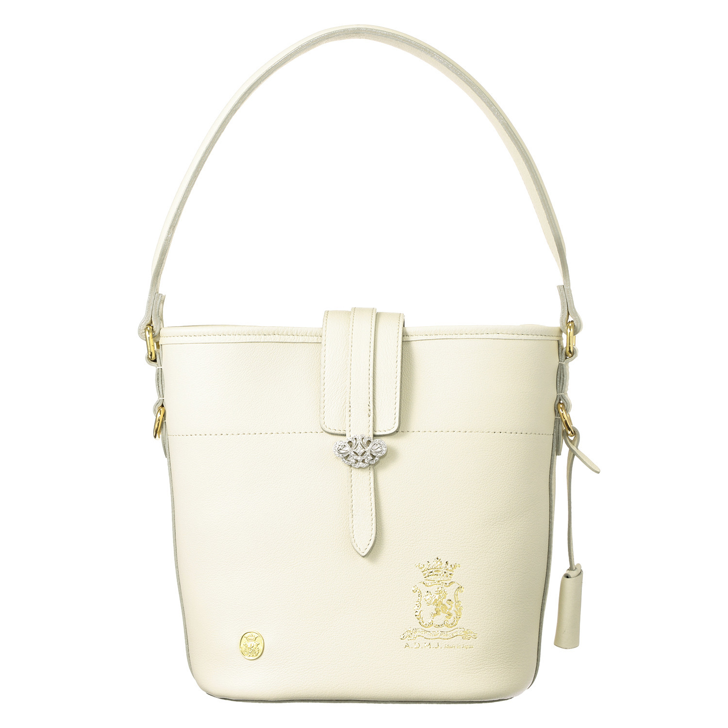 エーディーエムジェイ スパニッシュレザー アールデコ バケットバッグ