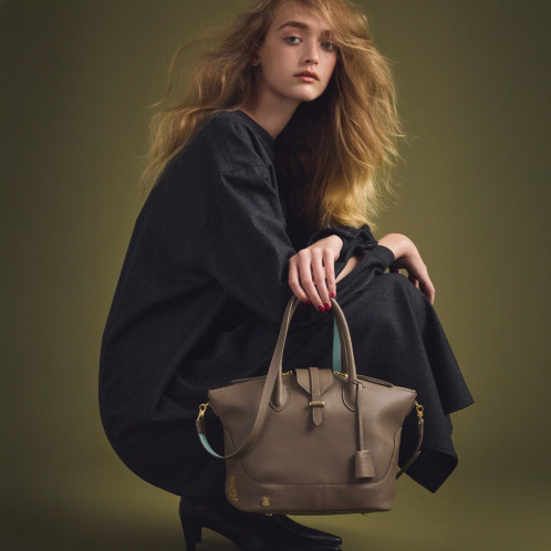 エーディーエムジェイ　スパニッシュレザー　ダブルファスナー　ボストンバッグ