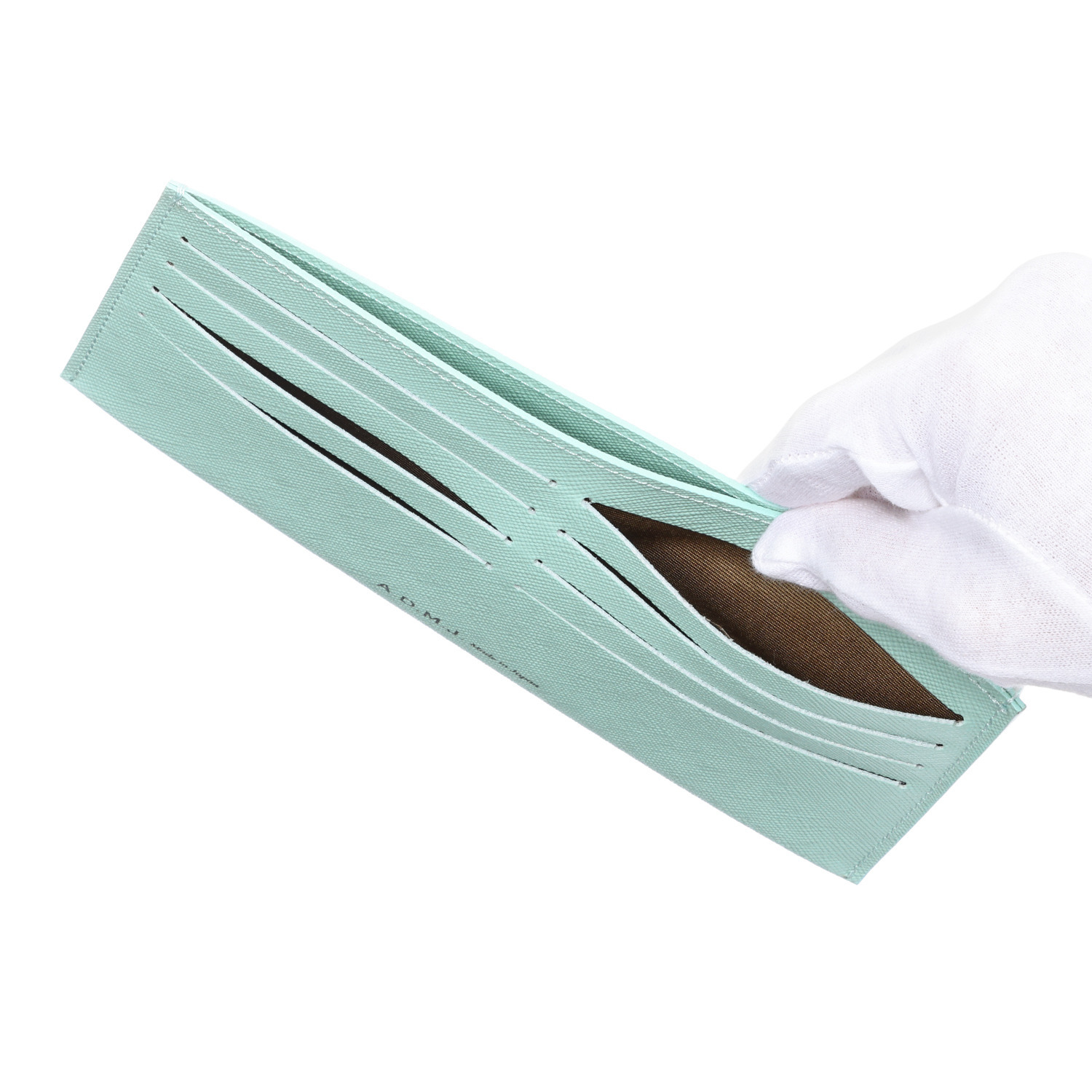 エーディーエムジェイ 牛革クロコダイル型押し スリムウォレット付 アールデコ ショルダーバッグ