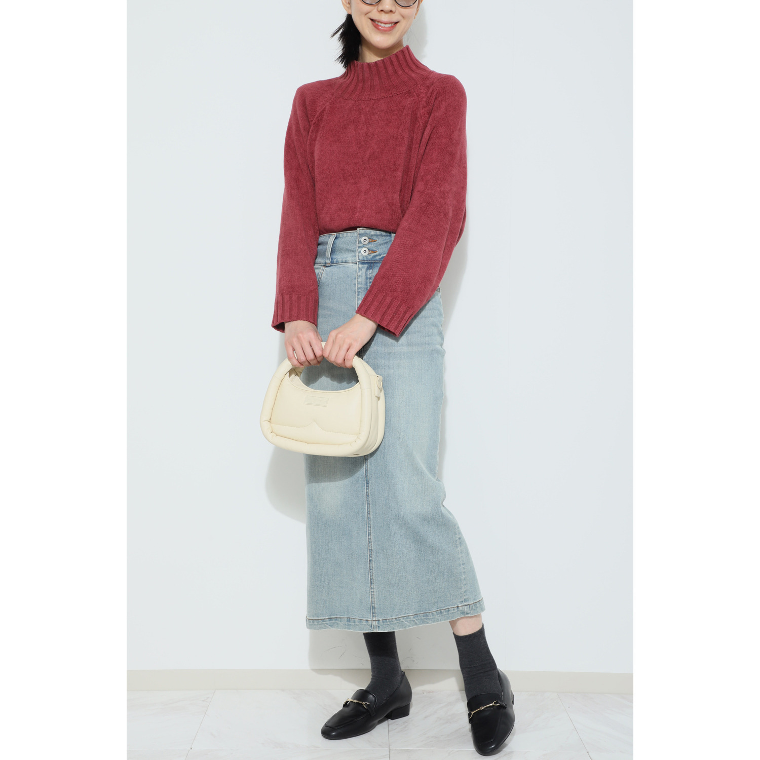 ハンター レザーフレーム ミディ ホーボー クロスボディ