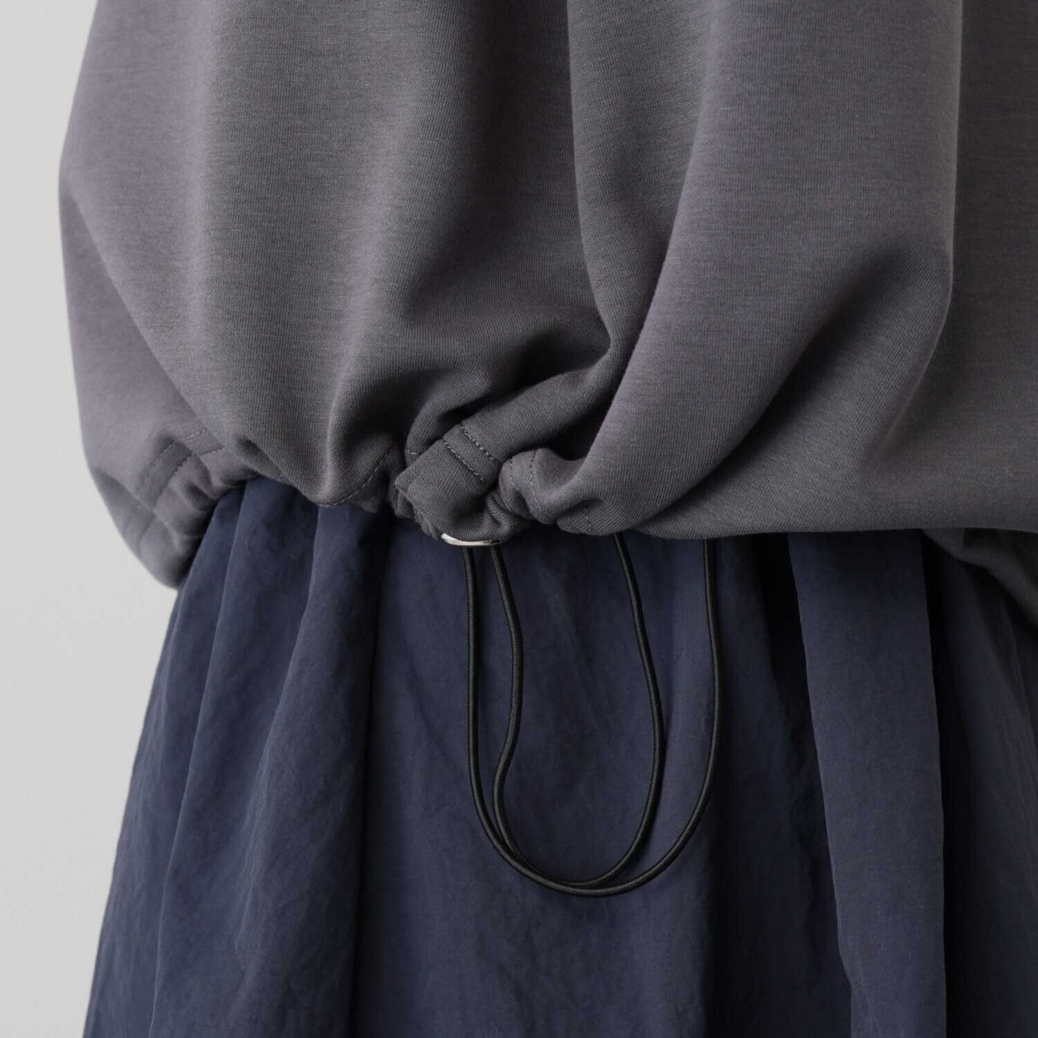 コモエリークローゼット ボリュームスリーブ フェイクレイヤード トップス