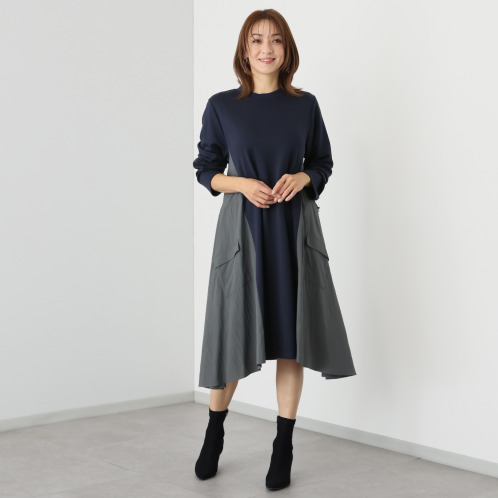 ダジュール 切替ドッキングワンピース ダジュール 切替ドッキングワンピース