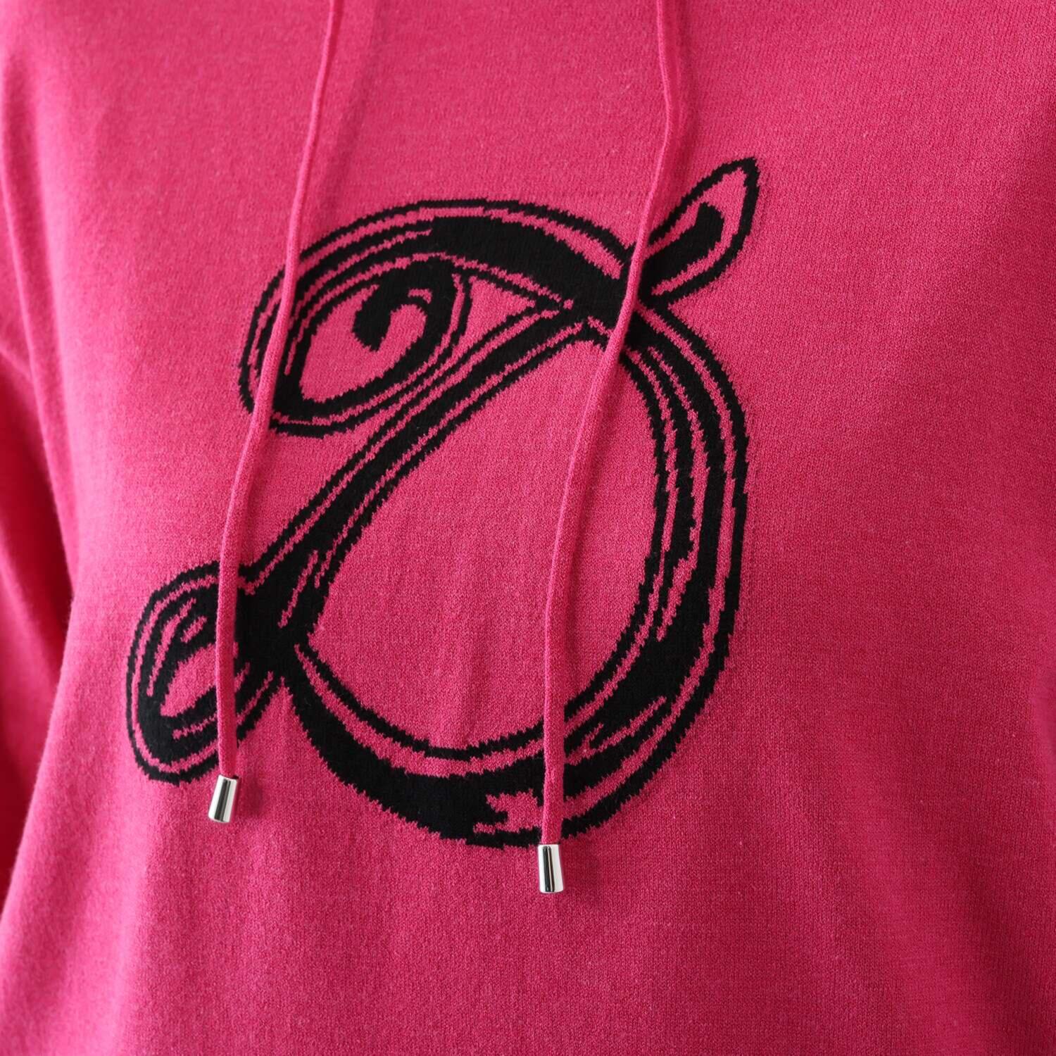 ウノ・ウノ・ドゥーエ ジャガード“Ｄ”ロゴ フーディーニット ライトパーカー