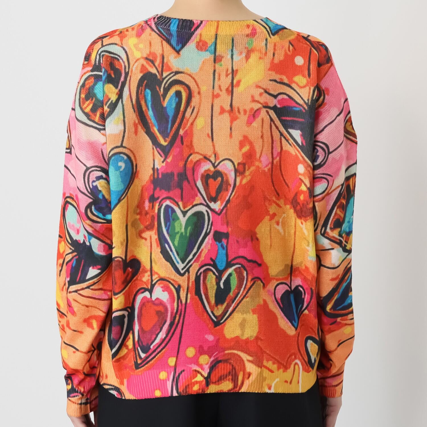 コイビトミサキ 総柄プリント ニットプルオーバー