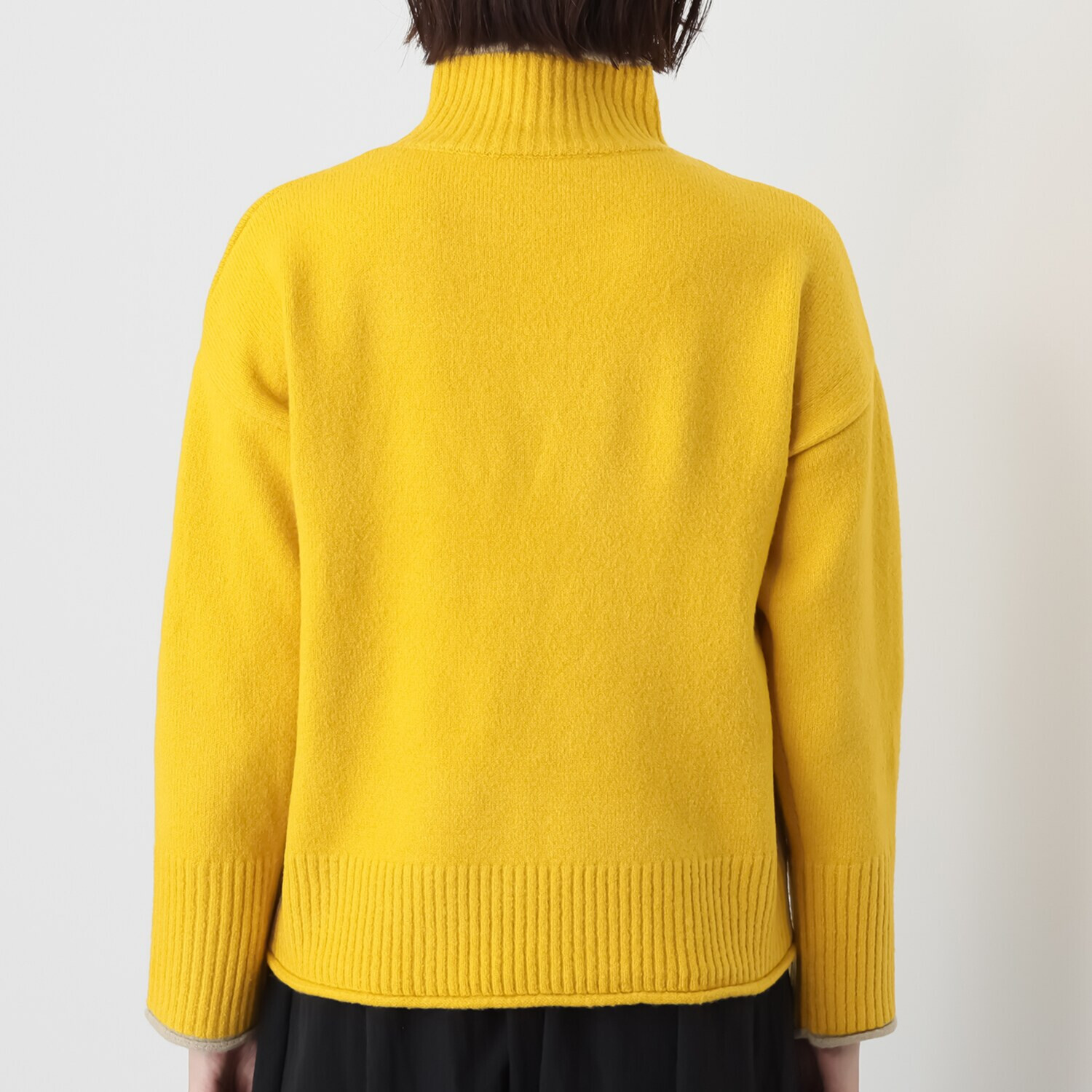 コイビトミサキ 配色ライン ハイネック ニットプルオーバー