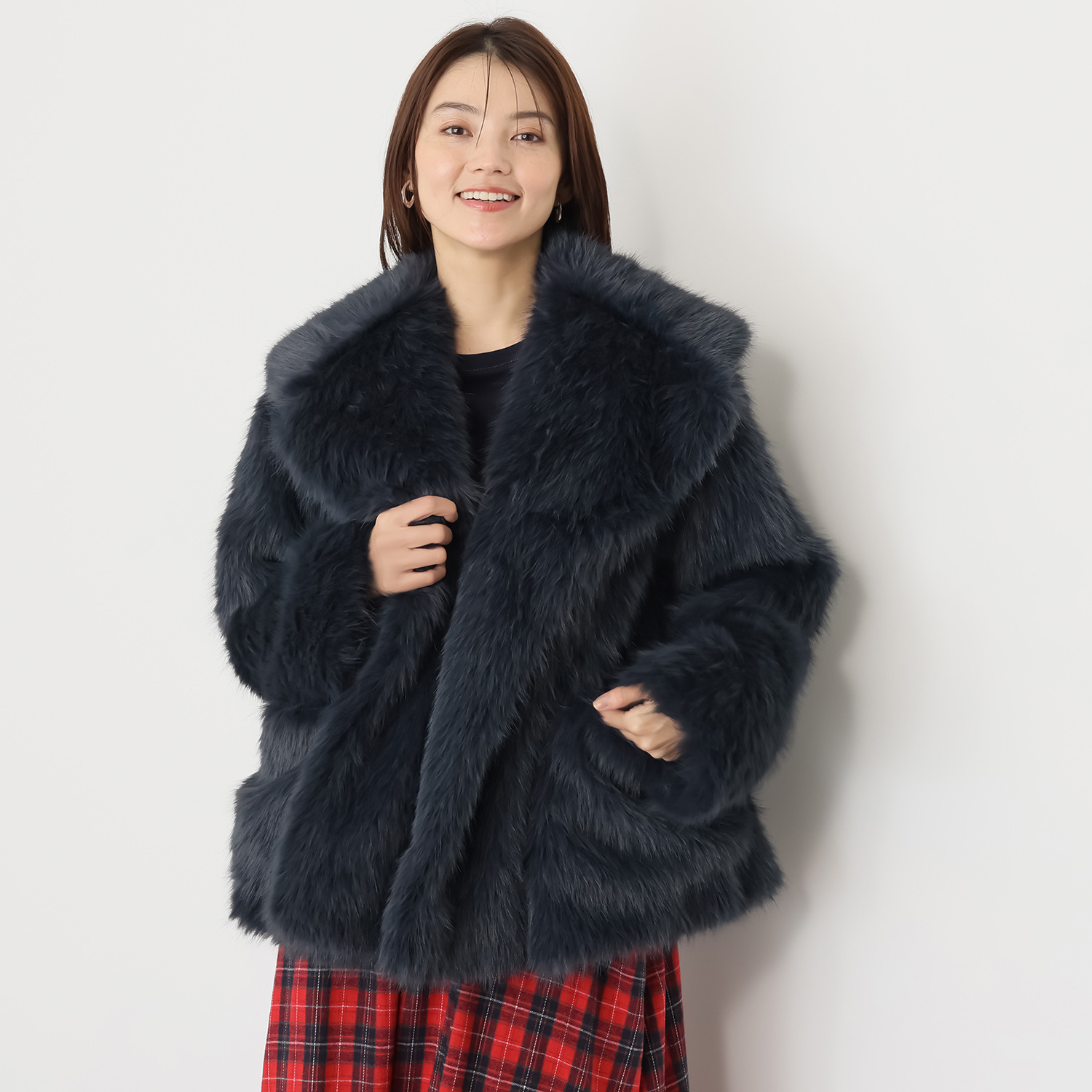 ハヤマ　ブリーズ フェイクファー ショートコート