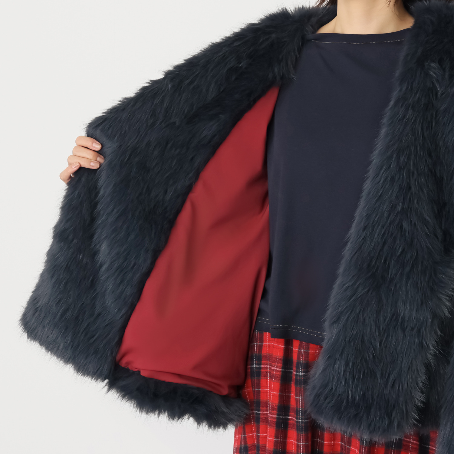 ハヤマ　ブリーズ フェイクファー ショートコート