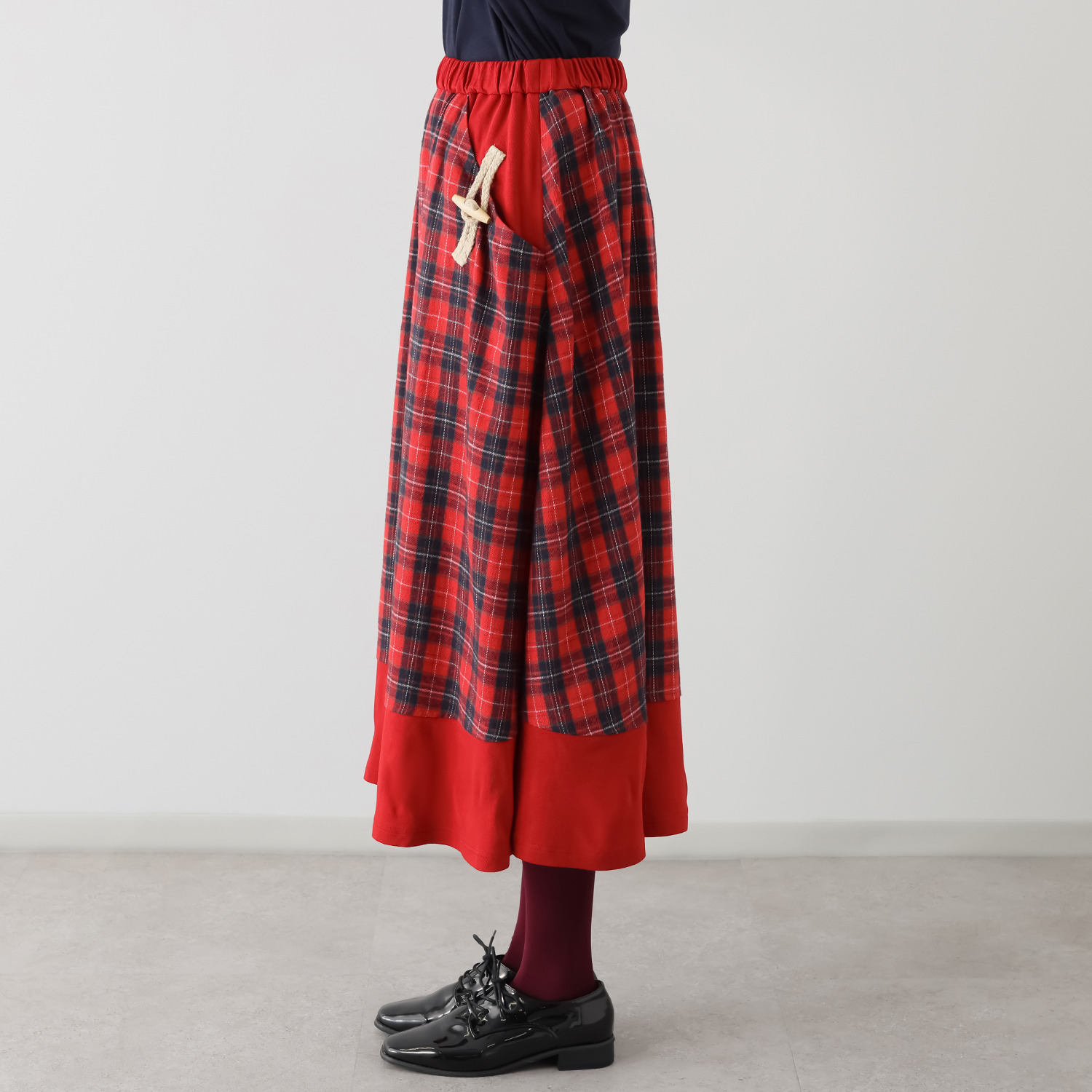 ハヤマ　ブリーズ 別布使い 切替デザイン スカート