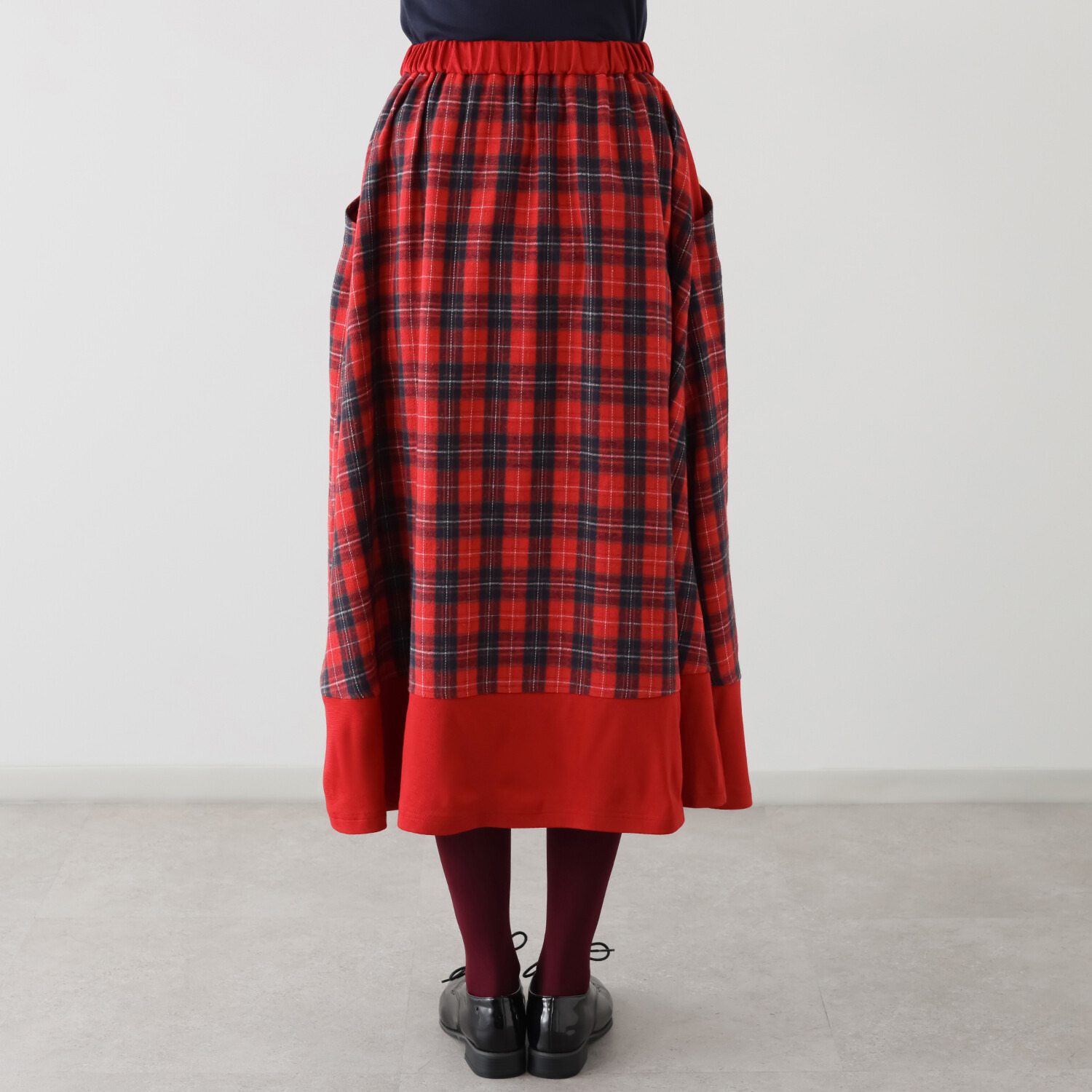 ハヤマ　ブリーズ 別布使い 切替デザイン スカート