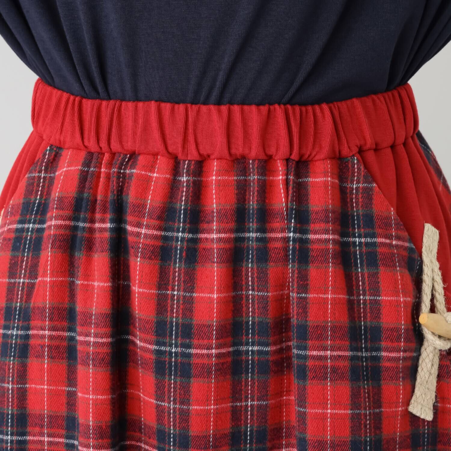 ハヤマ　ブリーズ 別布使い 切替デザイン スカート