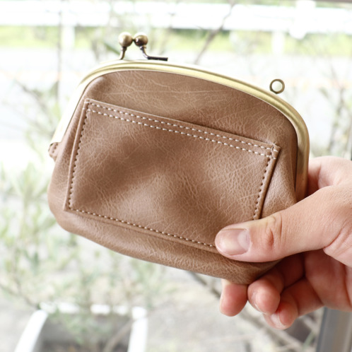 ラフィール ナチュラルな風合いの がま口財布