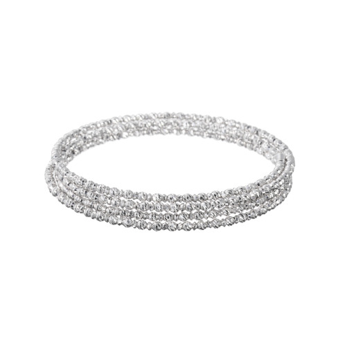 シャイン　シュプリーム　プラチナ８５０　ヴィーナスカット　フレキシブル　３連ブレスレット