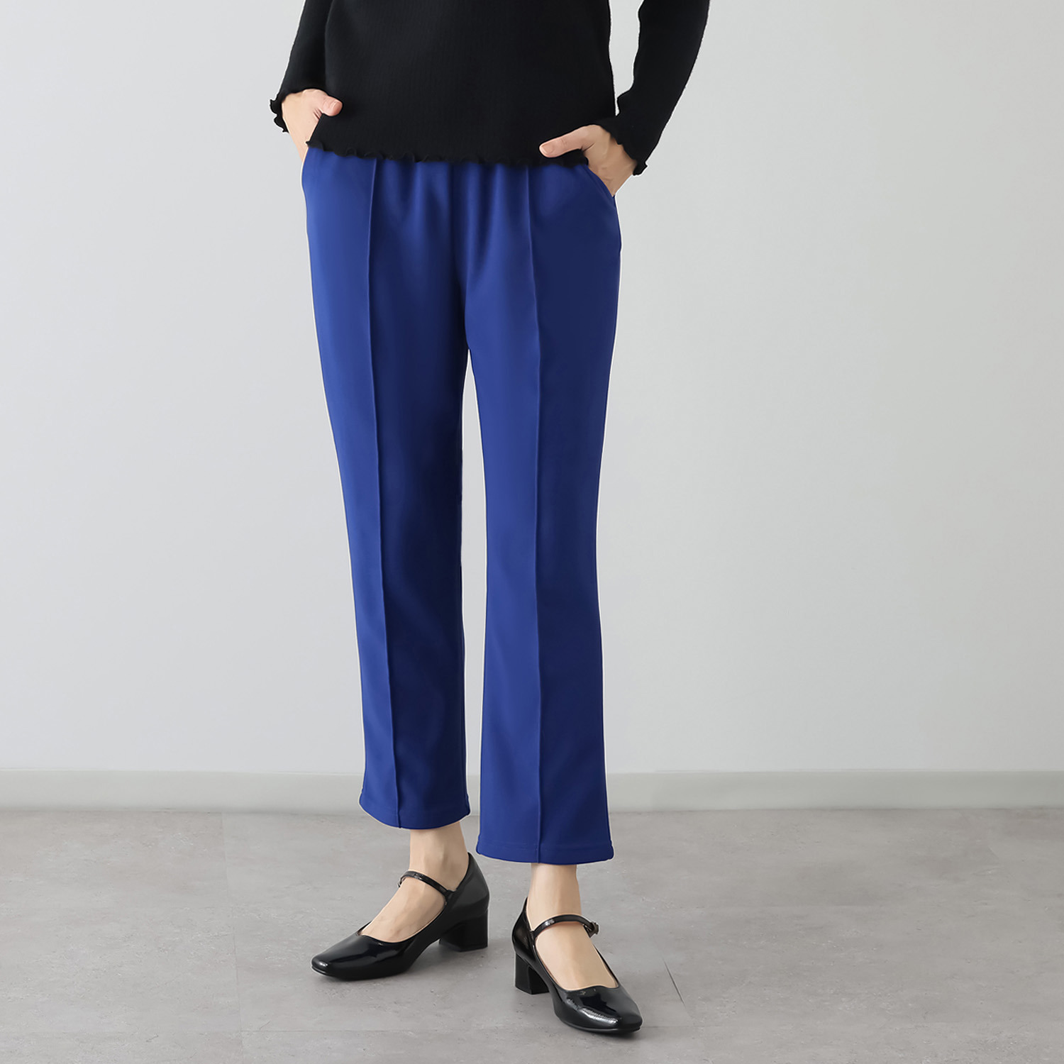 ルイボーテ ＵＶカット 裏ベロア 美脚シルエットパンツ