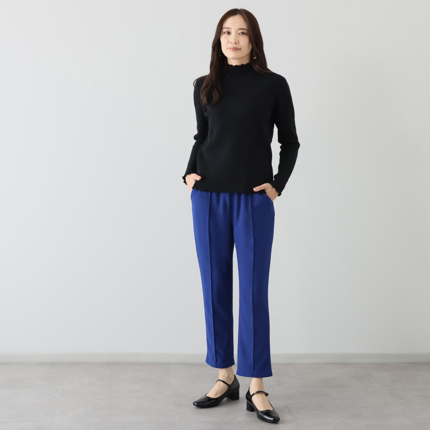 ルイボーテ ＵＶカット 裏ベロア 美脚シルエットパンツ