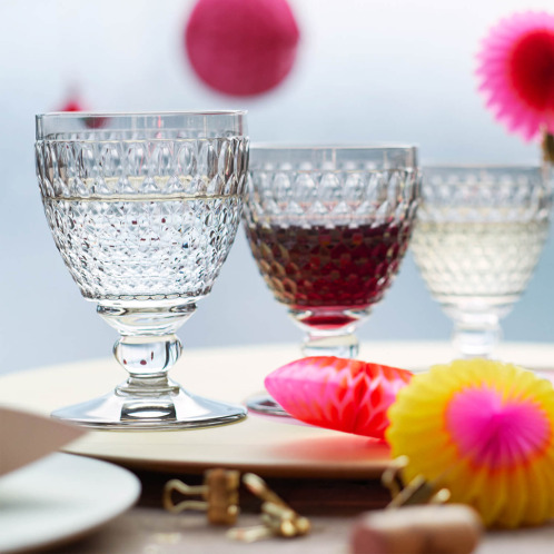 ビレロイ＆ボッホ クリスタルガラス製 ワイングラス ＜ボストン＞ クリアカラー４脚セット