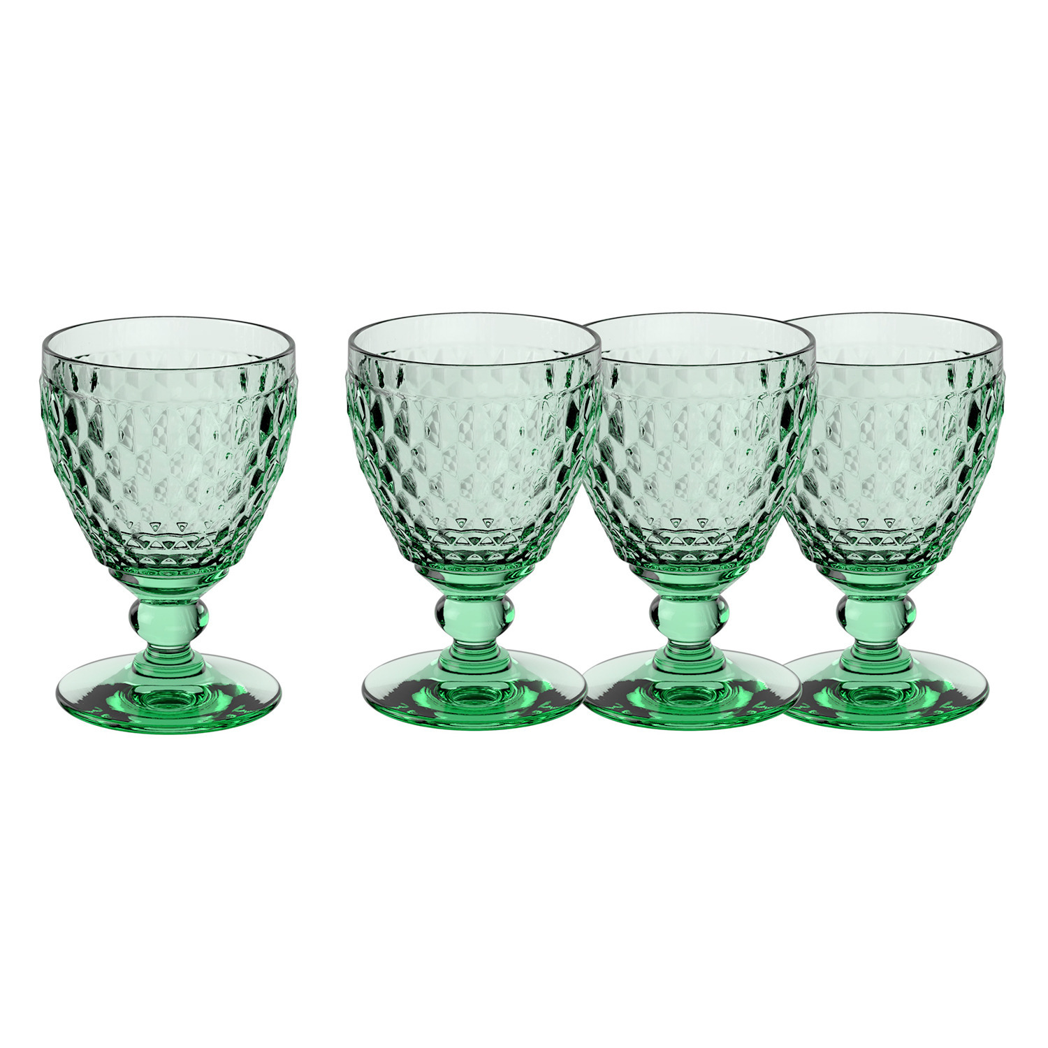 ビレロイ＆ボッホ クリスタルガラス製 ワイングラス ＜ボストン＞ 同色４脚セット