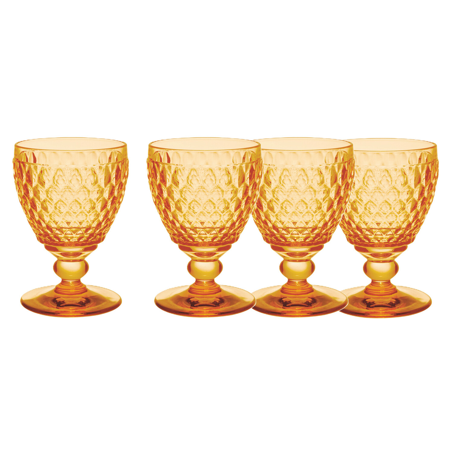 ビレロイ＆ボッホ クリスタルガラス製 ワイングラス ＜ボストン＞ 同色４脚セット