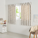 エコファイン 保温＆ＵＶカット ドレーププリント花柄 厚地カーテン２枚組 ＜１００×１１０ｃｍ＞