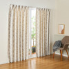 エコファイン 保温＆ＵＶカット ドレーププリント花柄 厚地カーテン２枚組 ＜１００×１７８ｃｍ＞