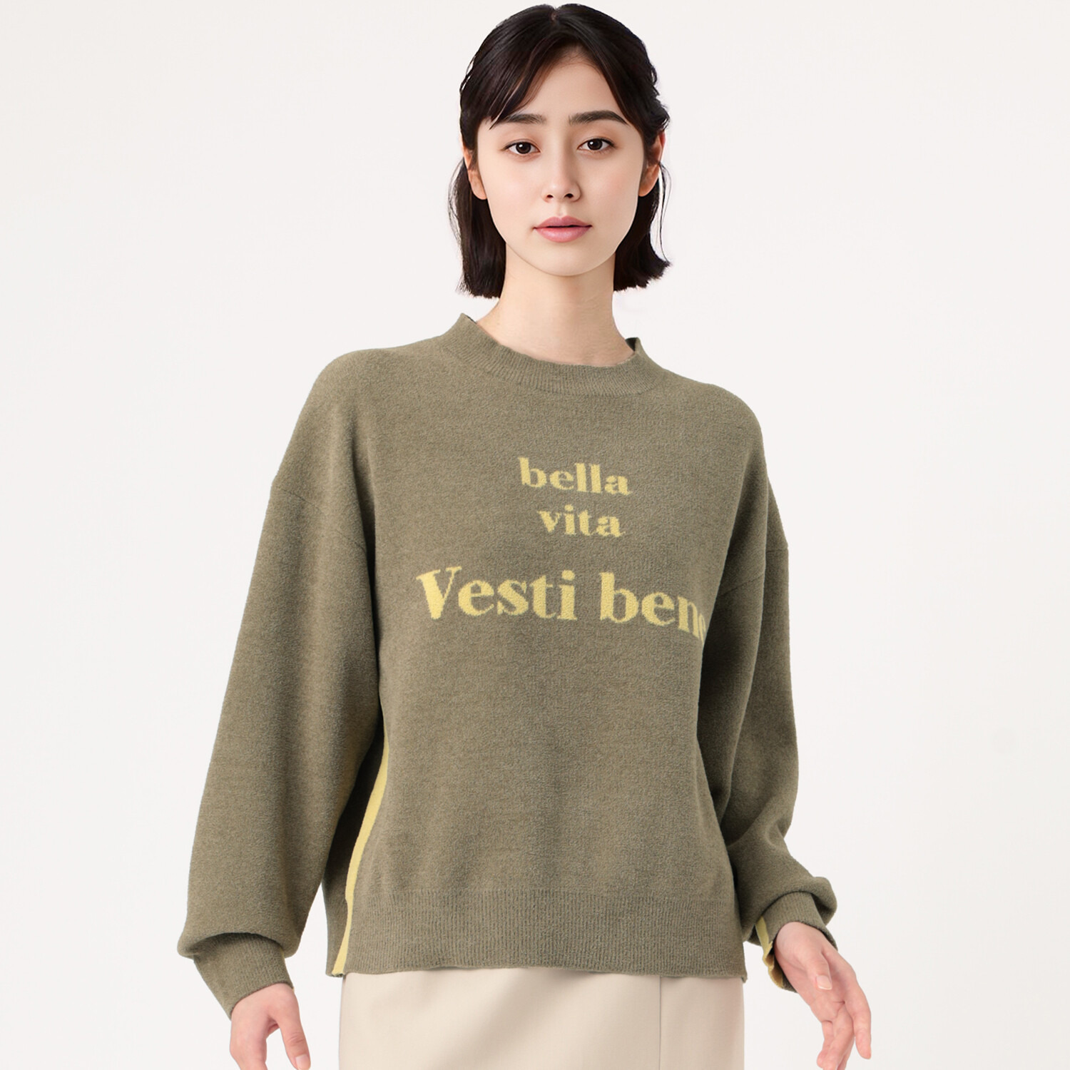 アリュメット もこもこパイル ニットプルオーバー