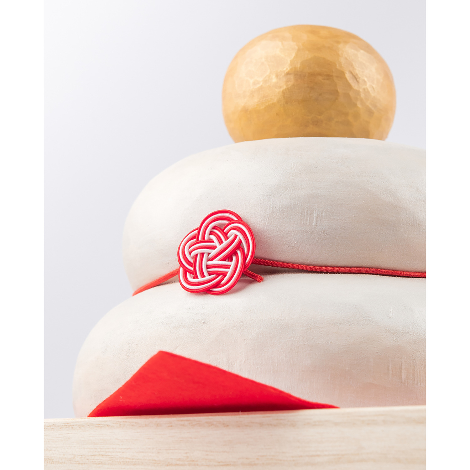 たまふり屋 宝来宝来神社御祈祷 金運祈願の永世木彫り鏡餅 ＜大＞