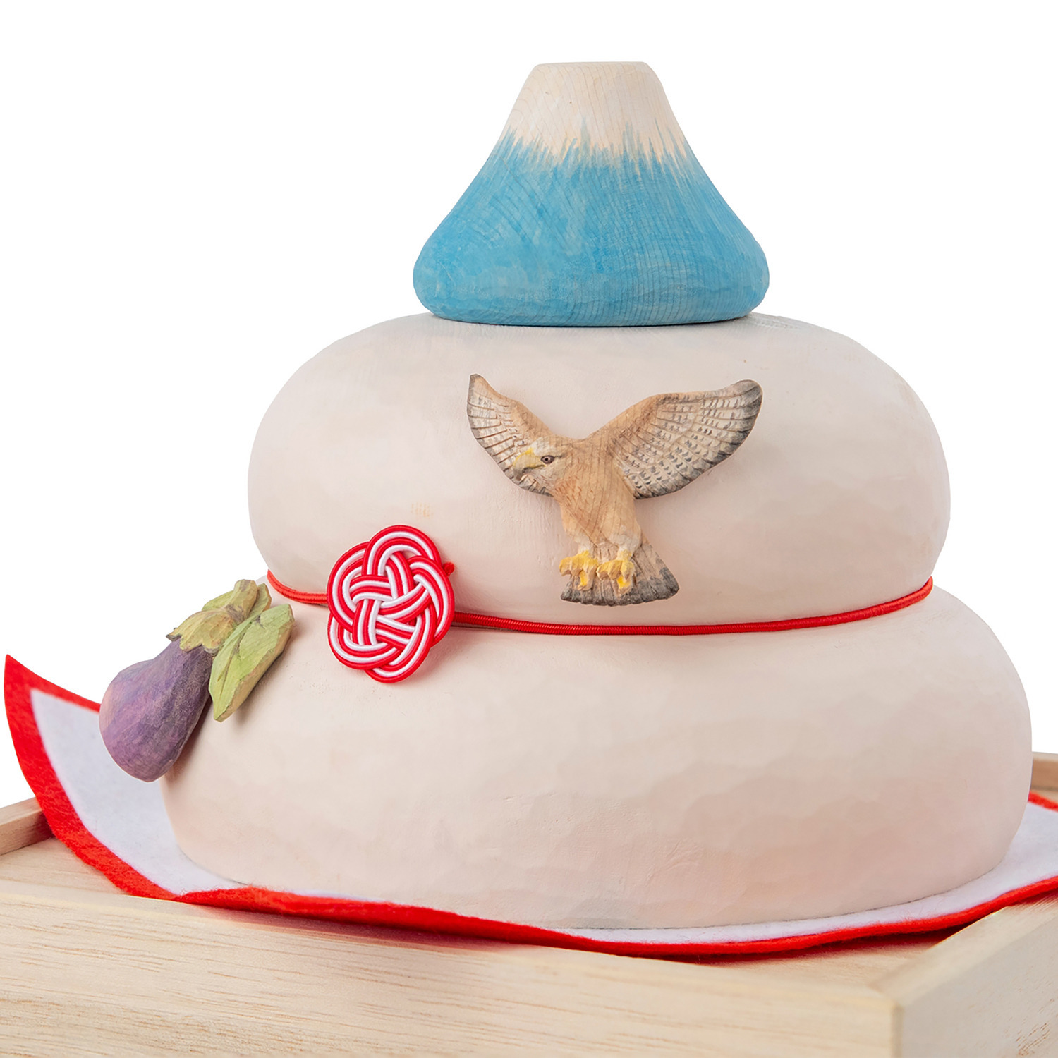 たまふり屋 宝来宝来神社御祈祷 初夢木彫り鏡餅