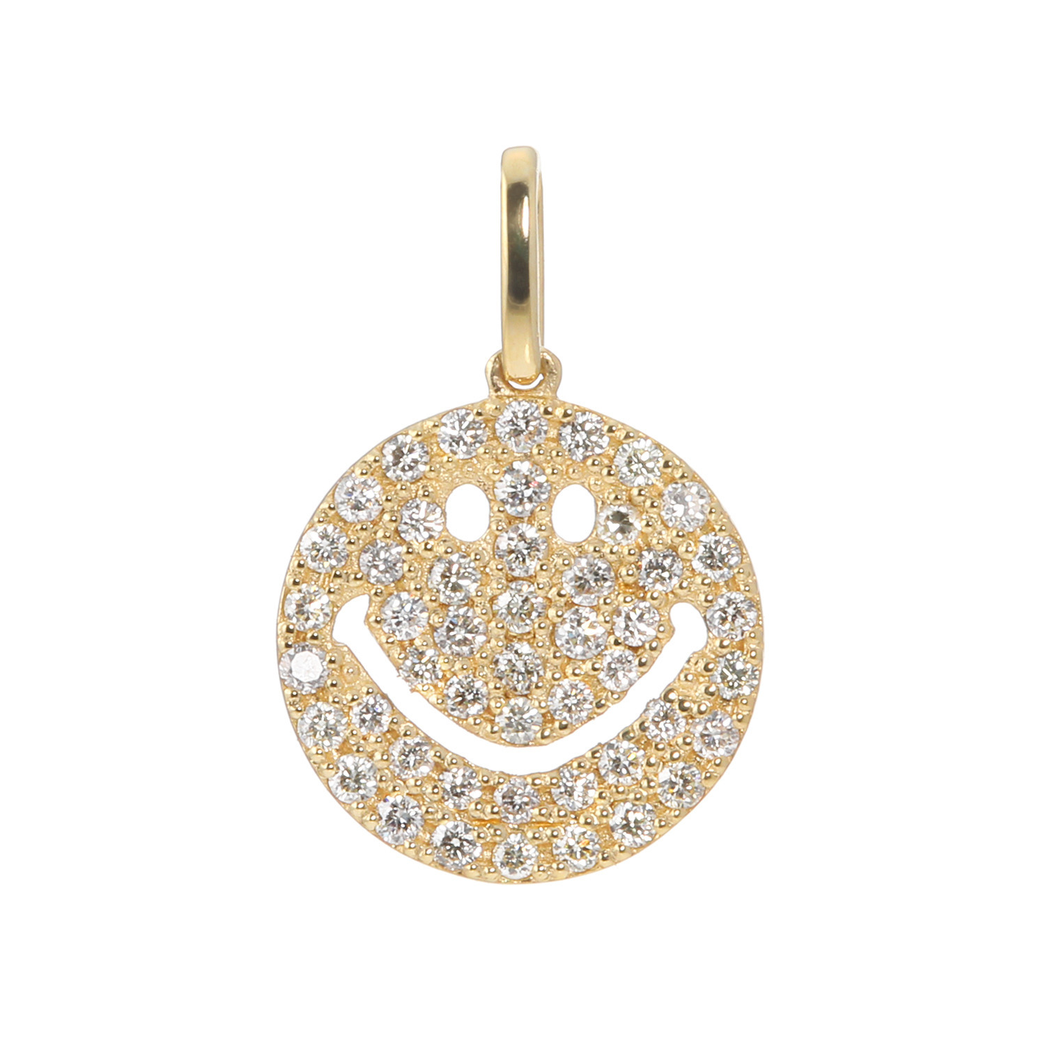 エクラプリュス １８Ｋ ダイヤモンドパヴェ スマイル ペンダントトップ