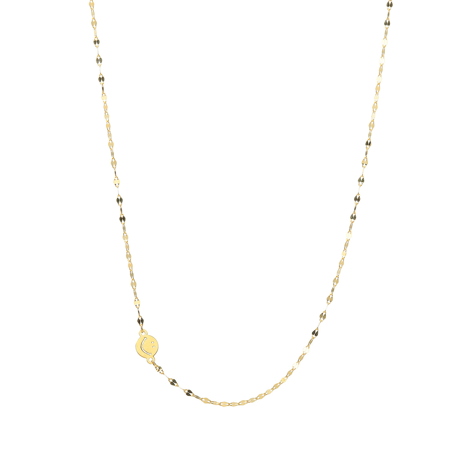 エクラプリュス １８Ｋ スマイル サテライトチェーン ネックレス