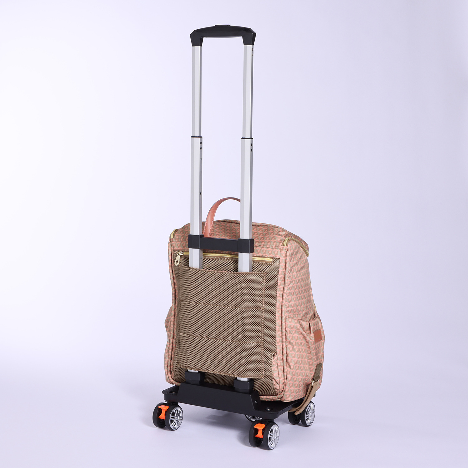 ＥＬＬＥ　ＳＰＯＲＴ はっ水 キューブ柄 ルリエシリーズ リュックにもなる 多機能キャリーケース