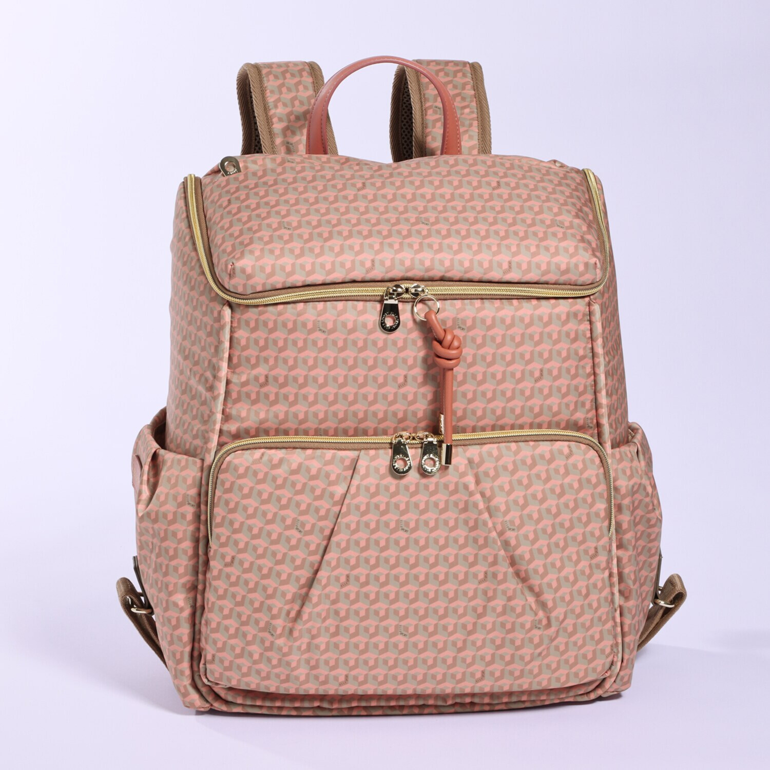 ＥＬＬＥ　ＳＰＯＲＴ はっ水 キューブ柄 ルリエシリーズ リュックにもなる 多機能キャリーケース