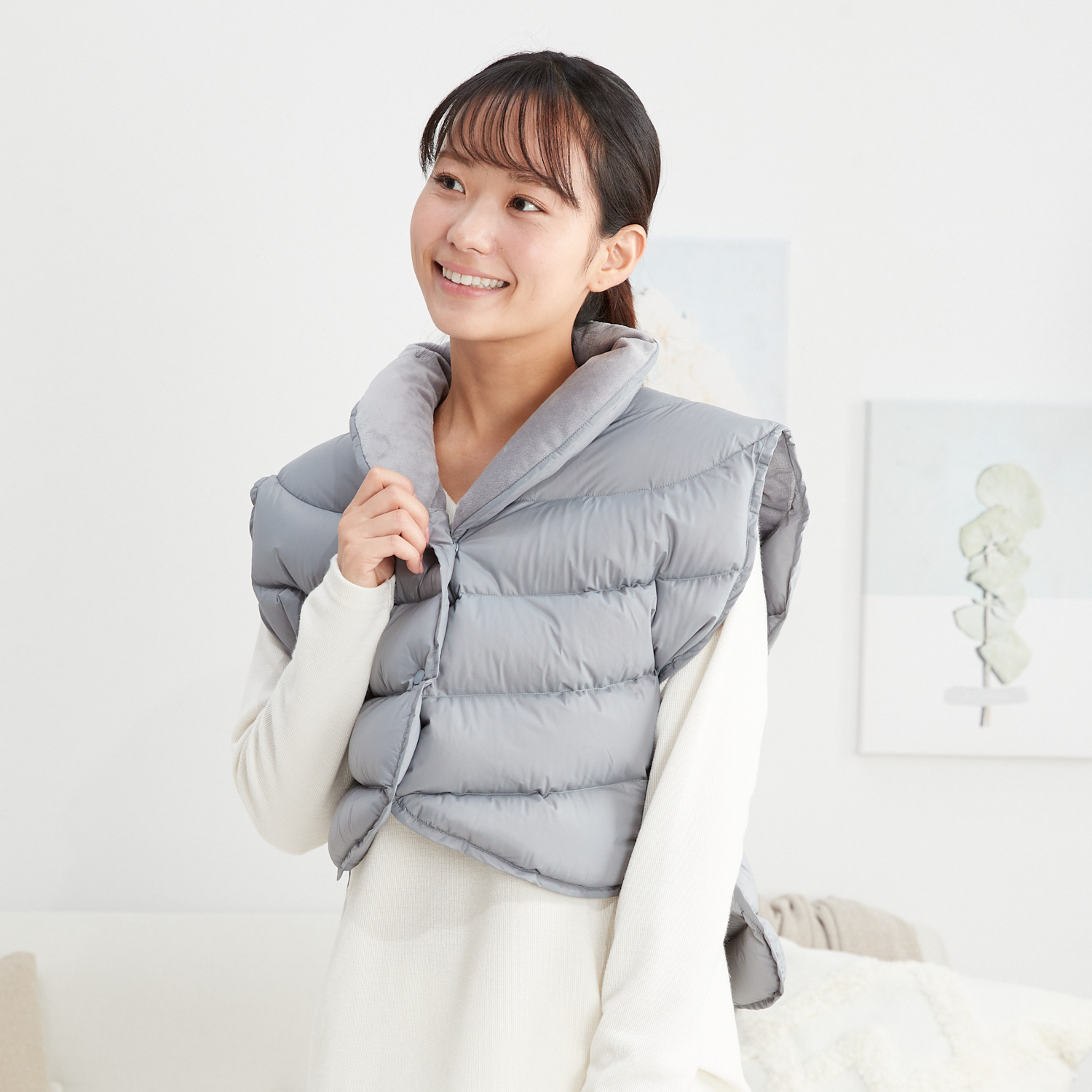 モスコビーリッチダウン ふわふわ軽量であったか 冬ごもりショルダーダウン