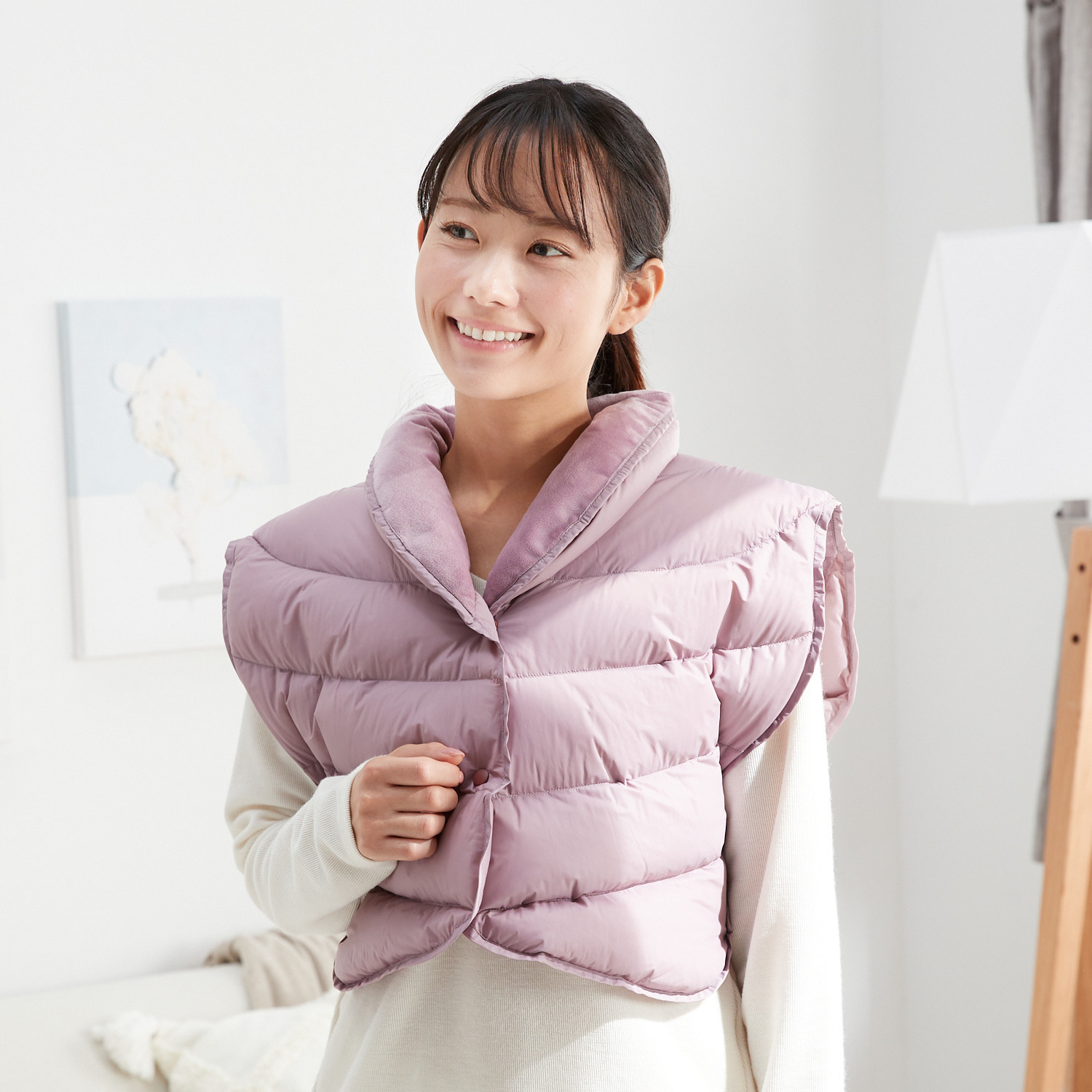 モスコビーリッチダウン ふわふわ軽量であったか 冬ごもりショルダーダウン