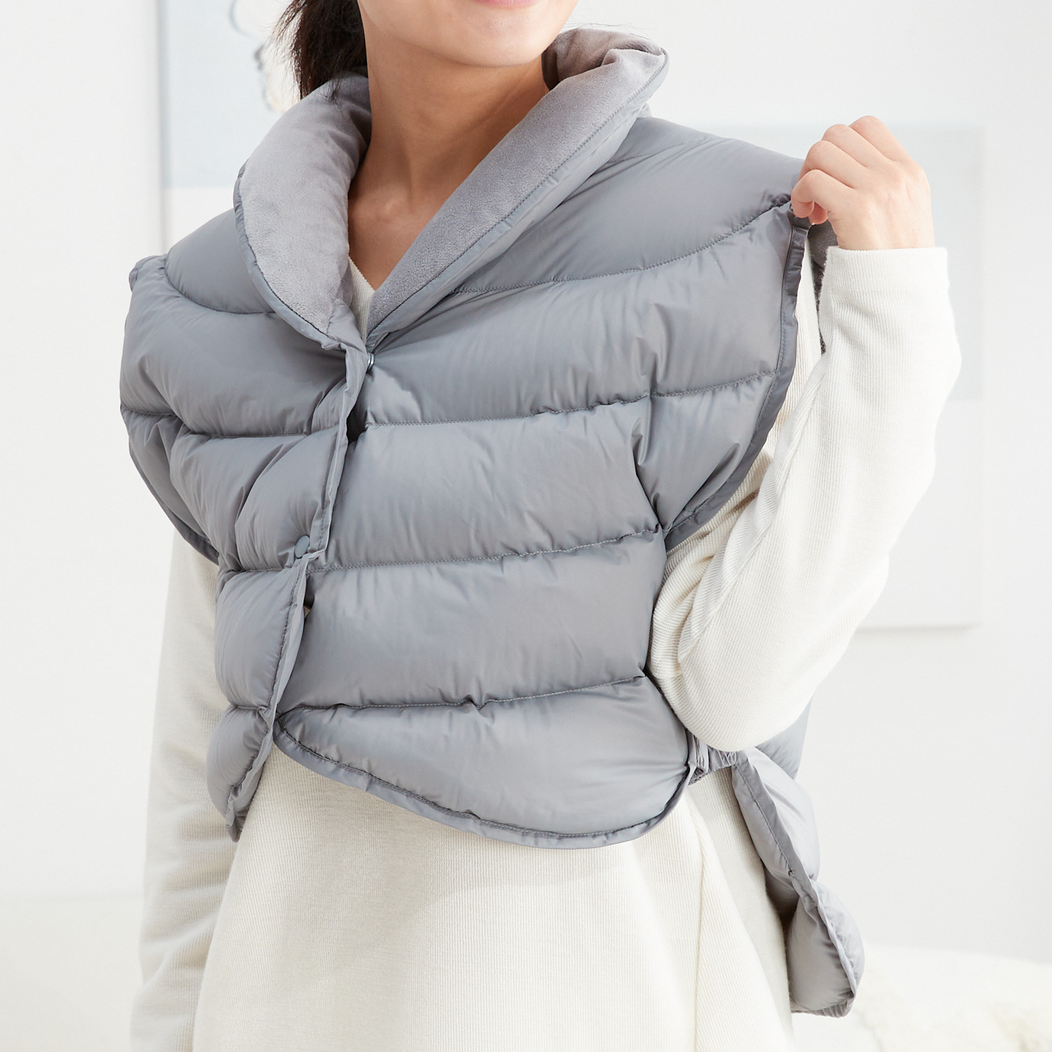 モスコビーリッチダウン ふわふわ軽量であったか 冬ごもりショルダーダウン