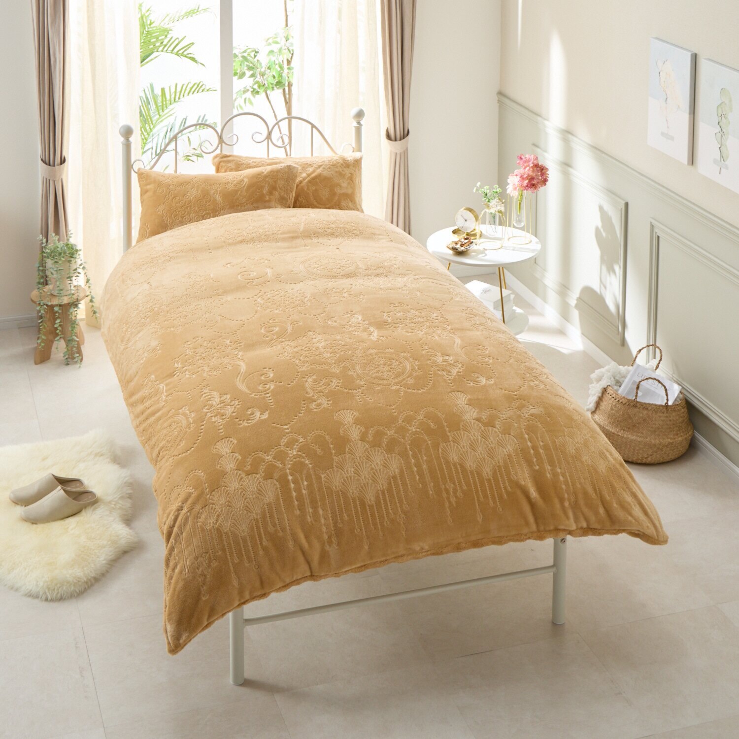 ｎｉｓｈｉｋａｗａ とろけるような 極上ファータッチ あったか吸湿発熱 ウォームラヴ 掛けふとんカバー ＜シングル＞