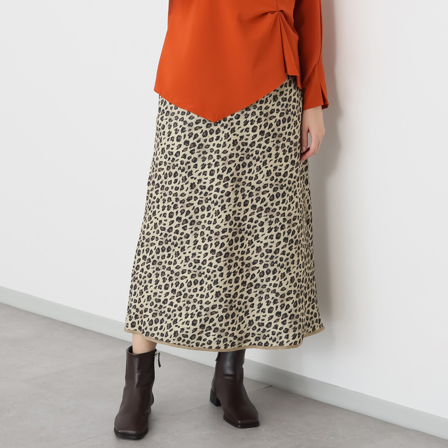 ルティア レオパードプリント スカート