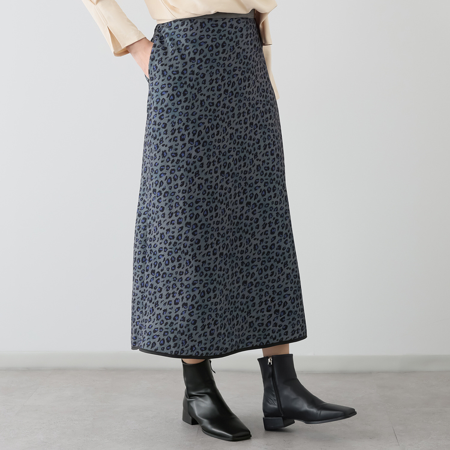 ルティア レオパードプリント スカート