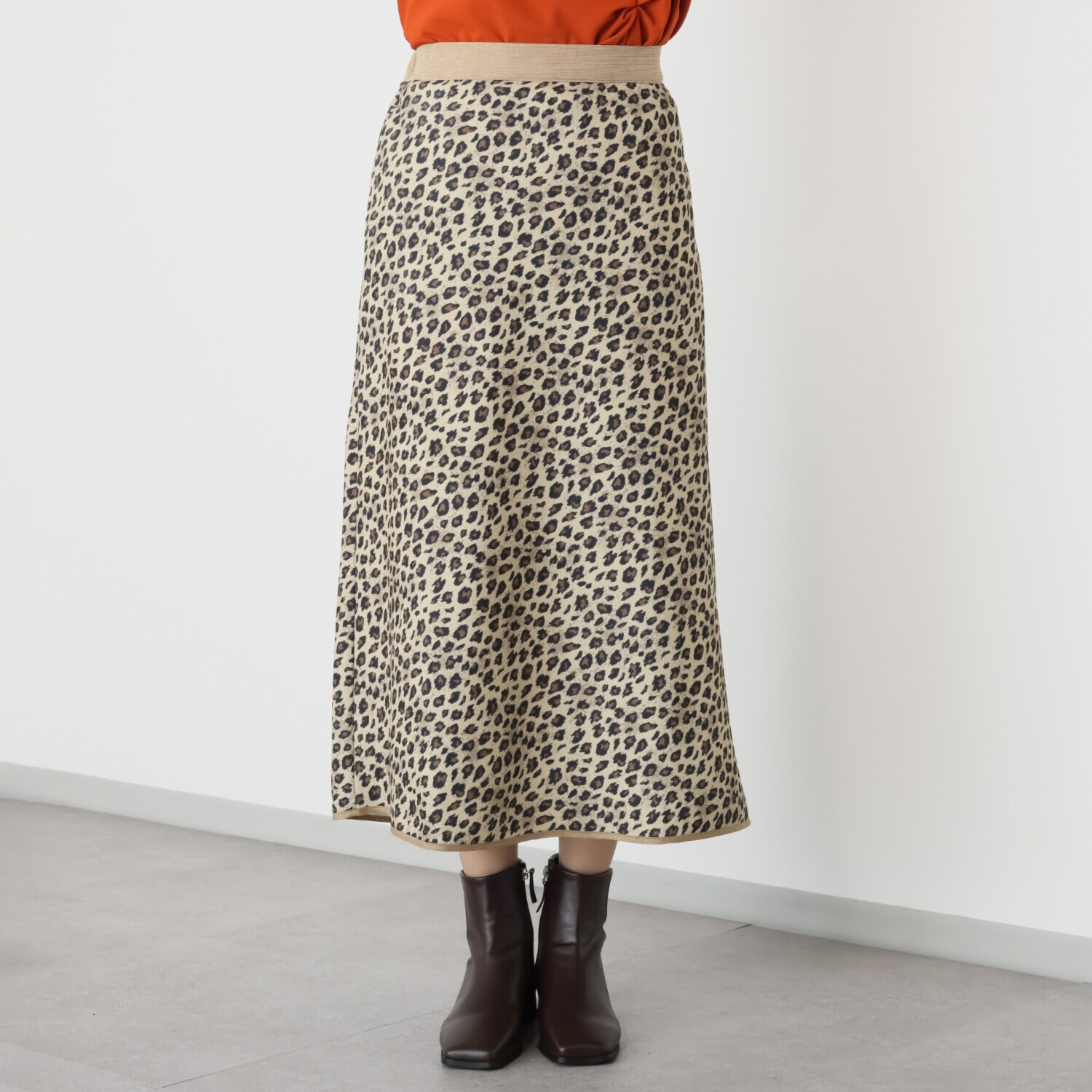 ルティア レオパードプリント スカート