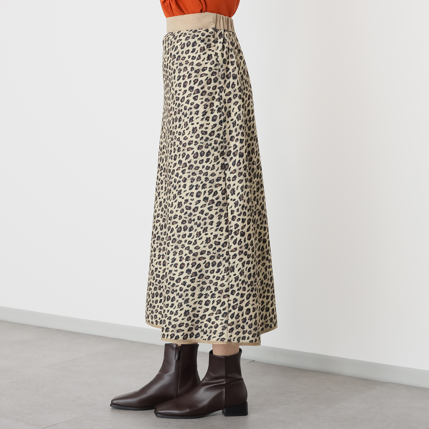 ルティア レオパードプリント スカート