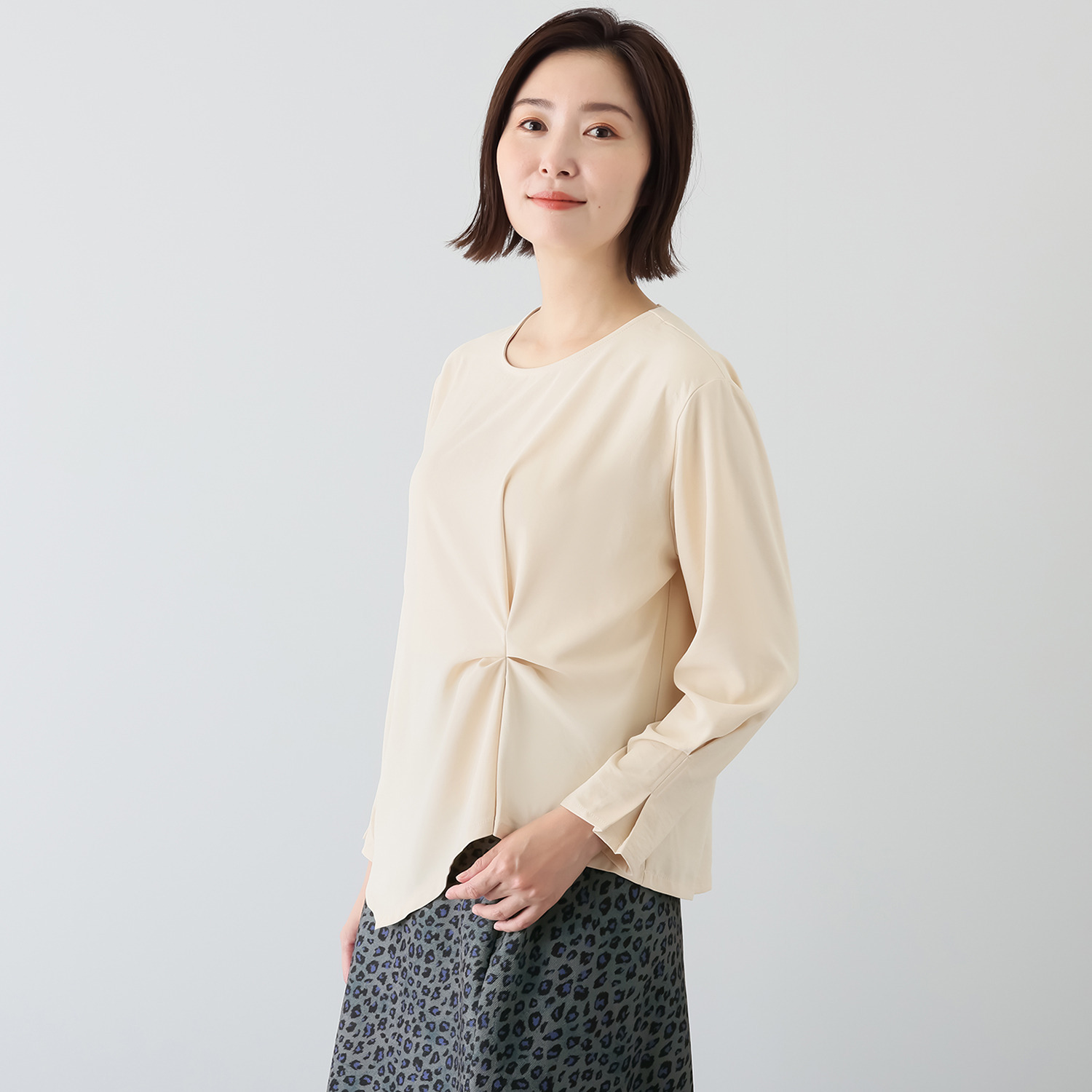 ルティア ドレープアクセント ブラウス