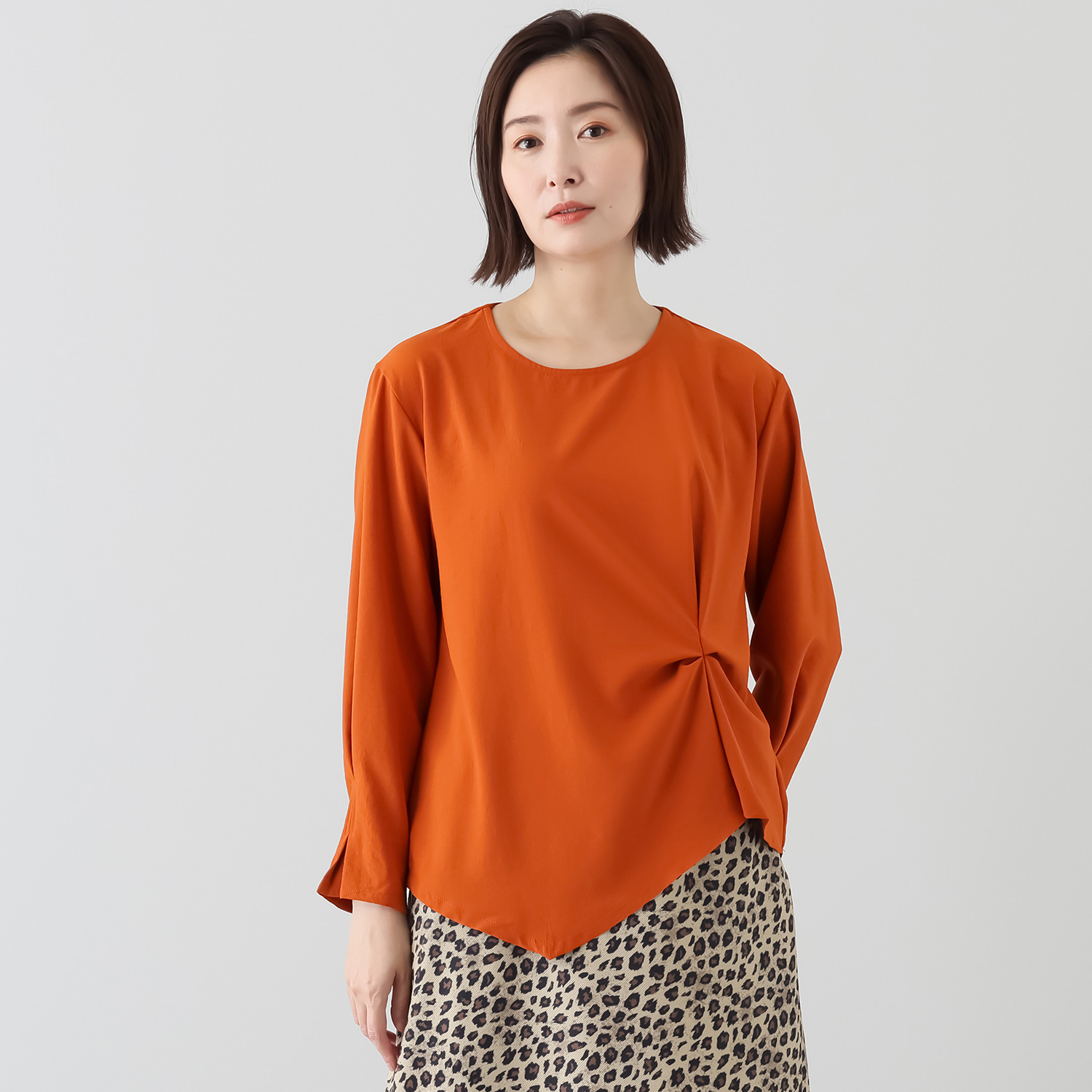 ルティア ドレープアクセント ブラウス