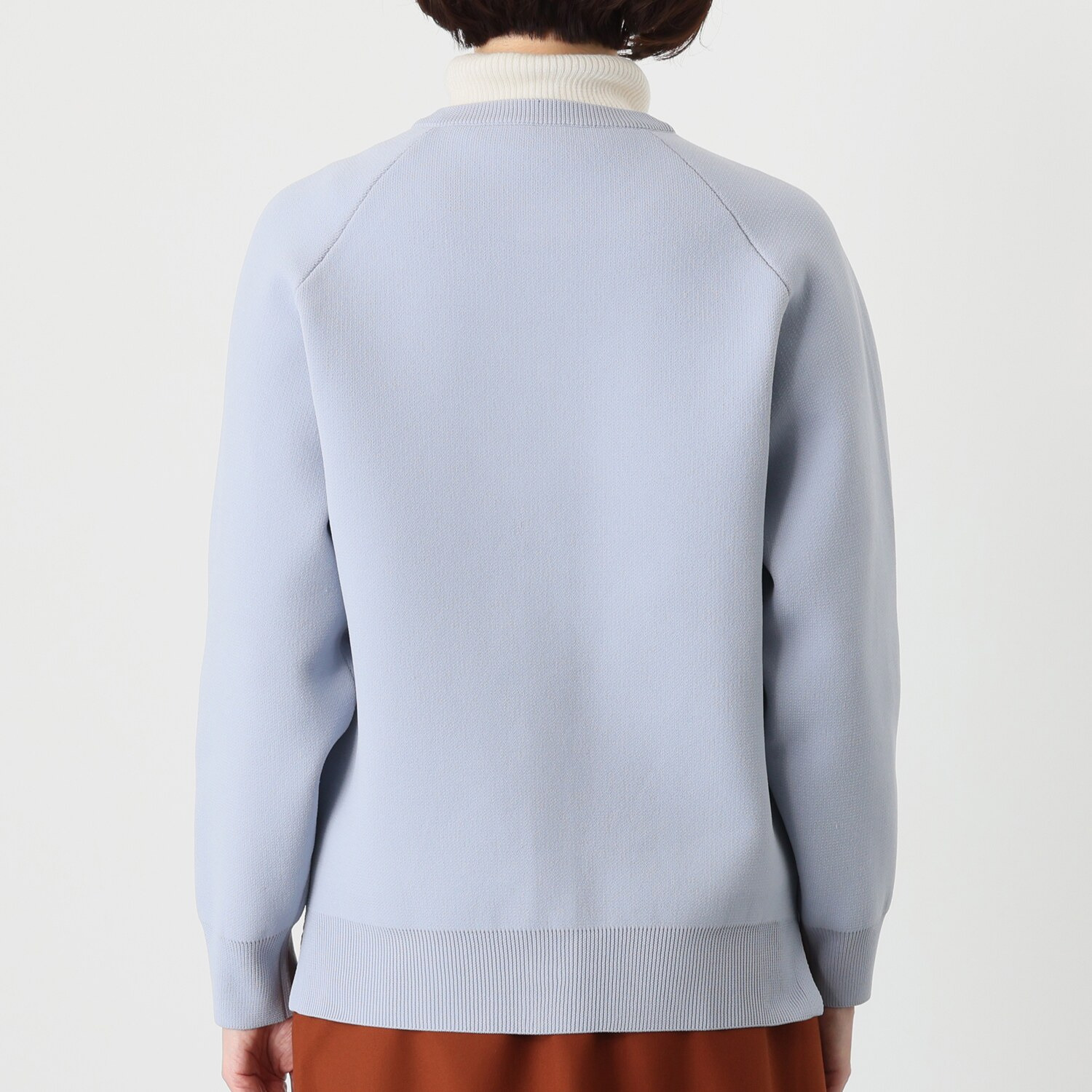 ルクオーレ 軽く羽織れる ハーフミラノリブ編 ニットブルゾン