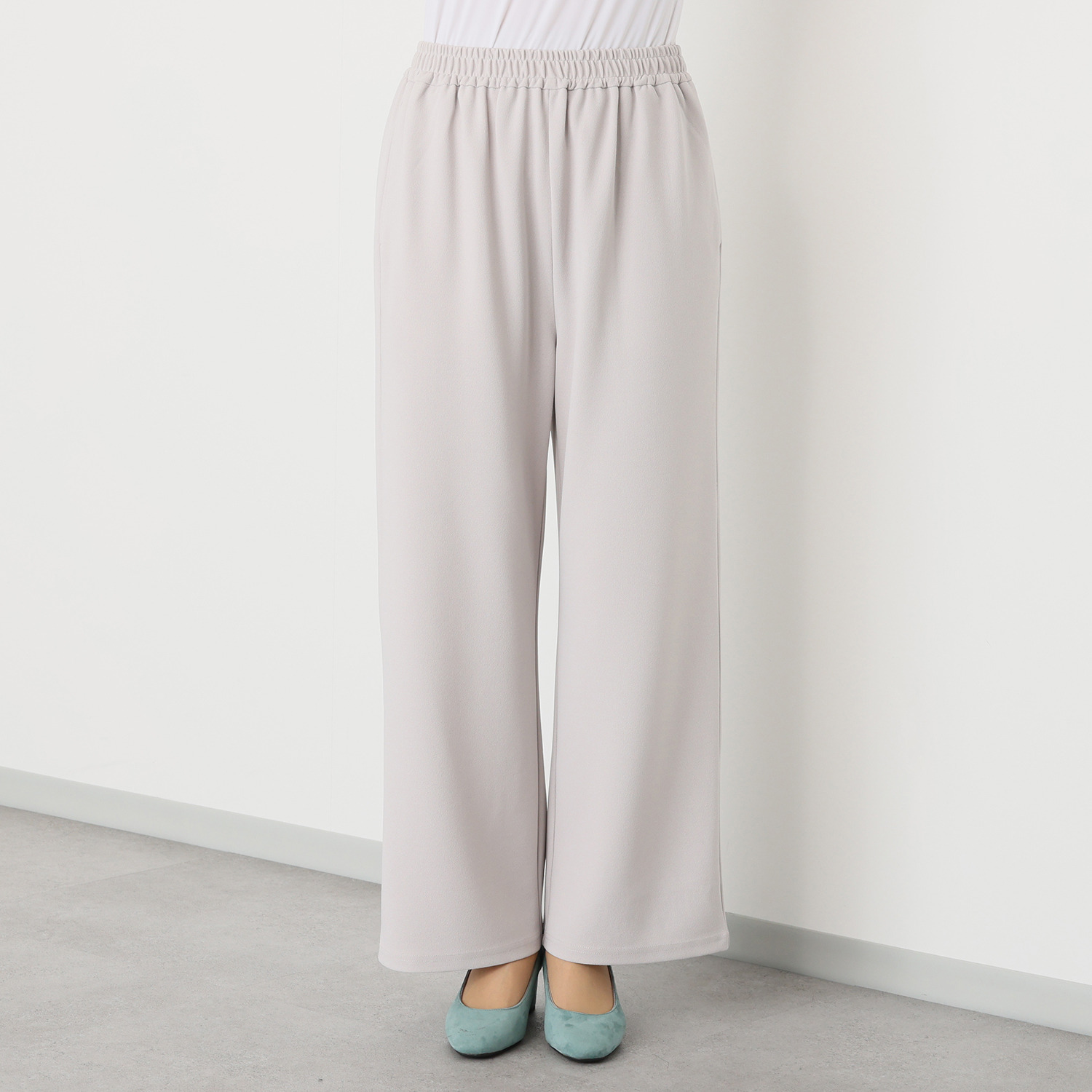 ルクオーレ カットジョーゼット ストレートパンツ