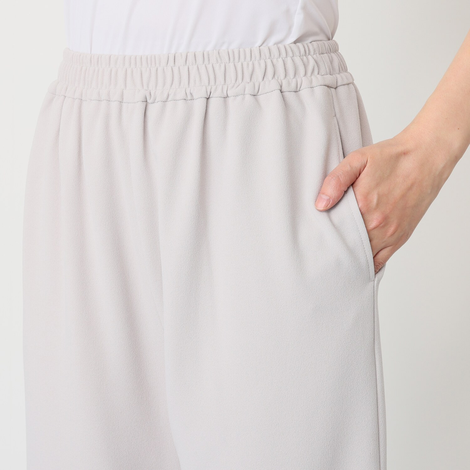 ルクオーレ カットジョーゼット ストレートパンツ